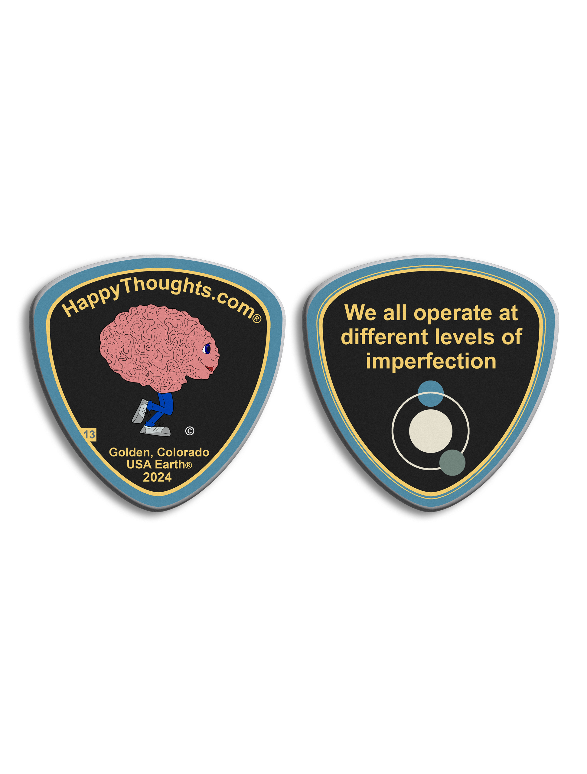 Happy Thoughts Coin 13 Front and Back Image