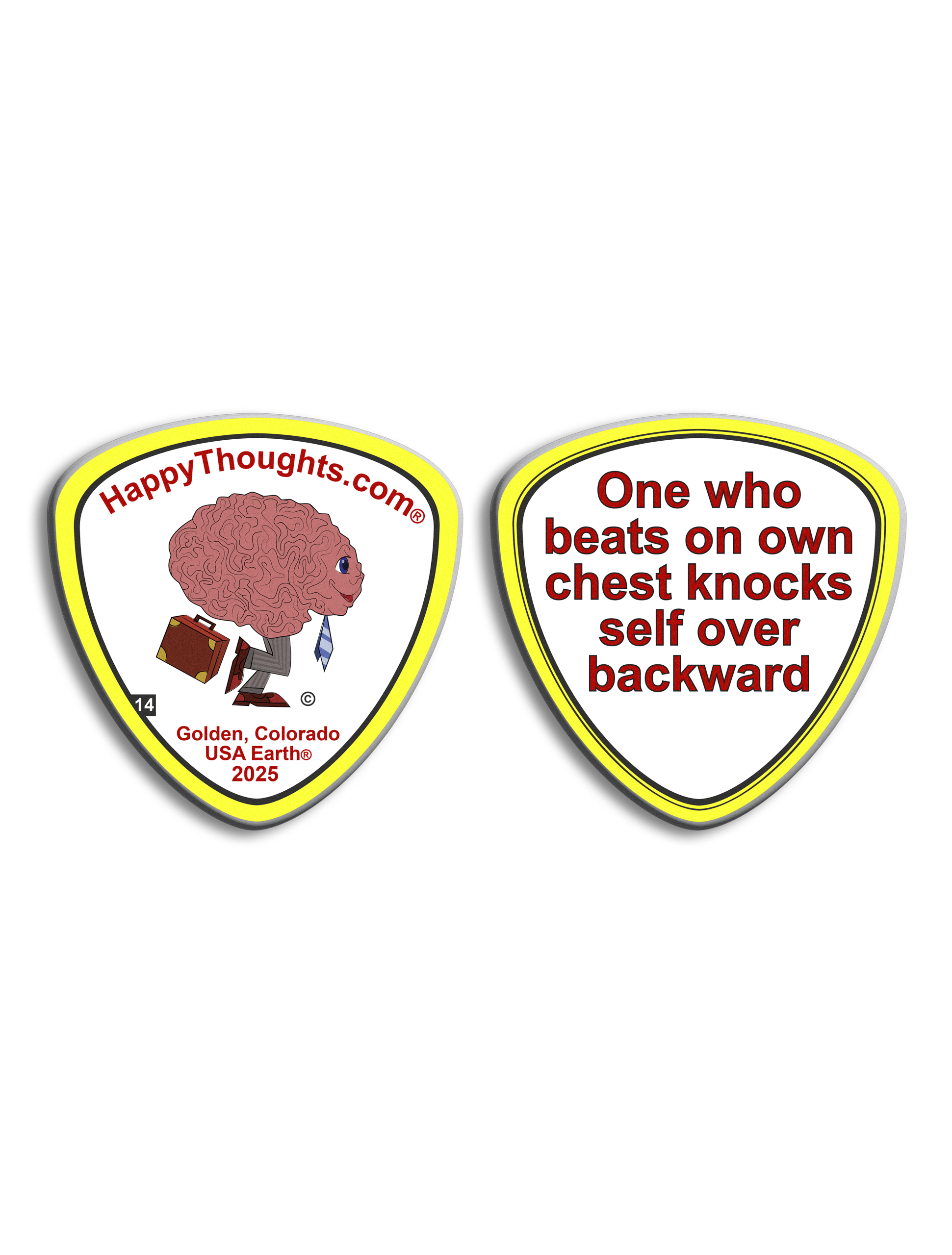Happy Thoughts Coin 14 Front and Back Image