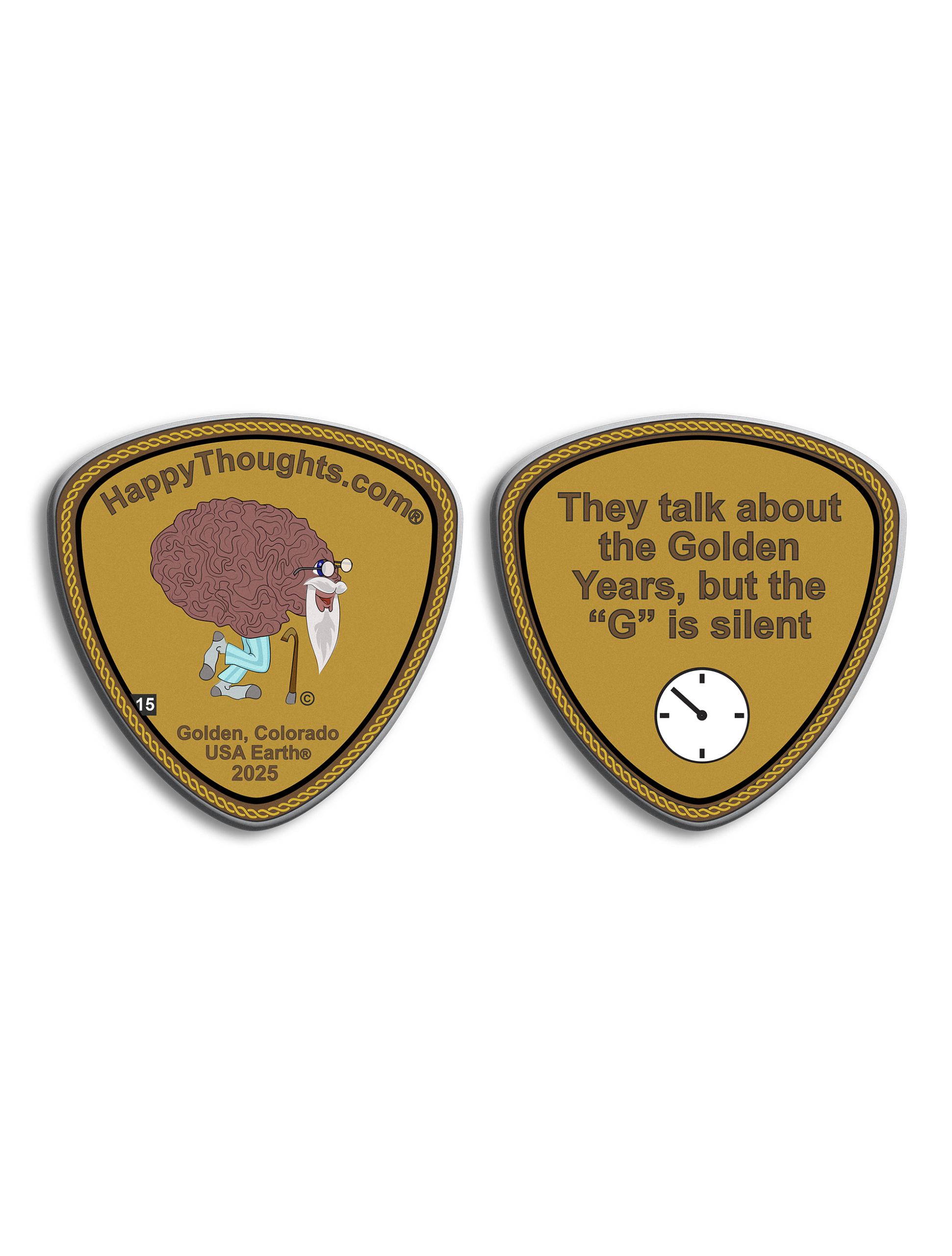 Happy Thoughts Coin 15 Front and Back Image