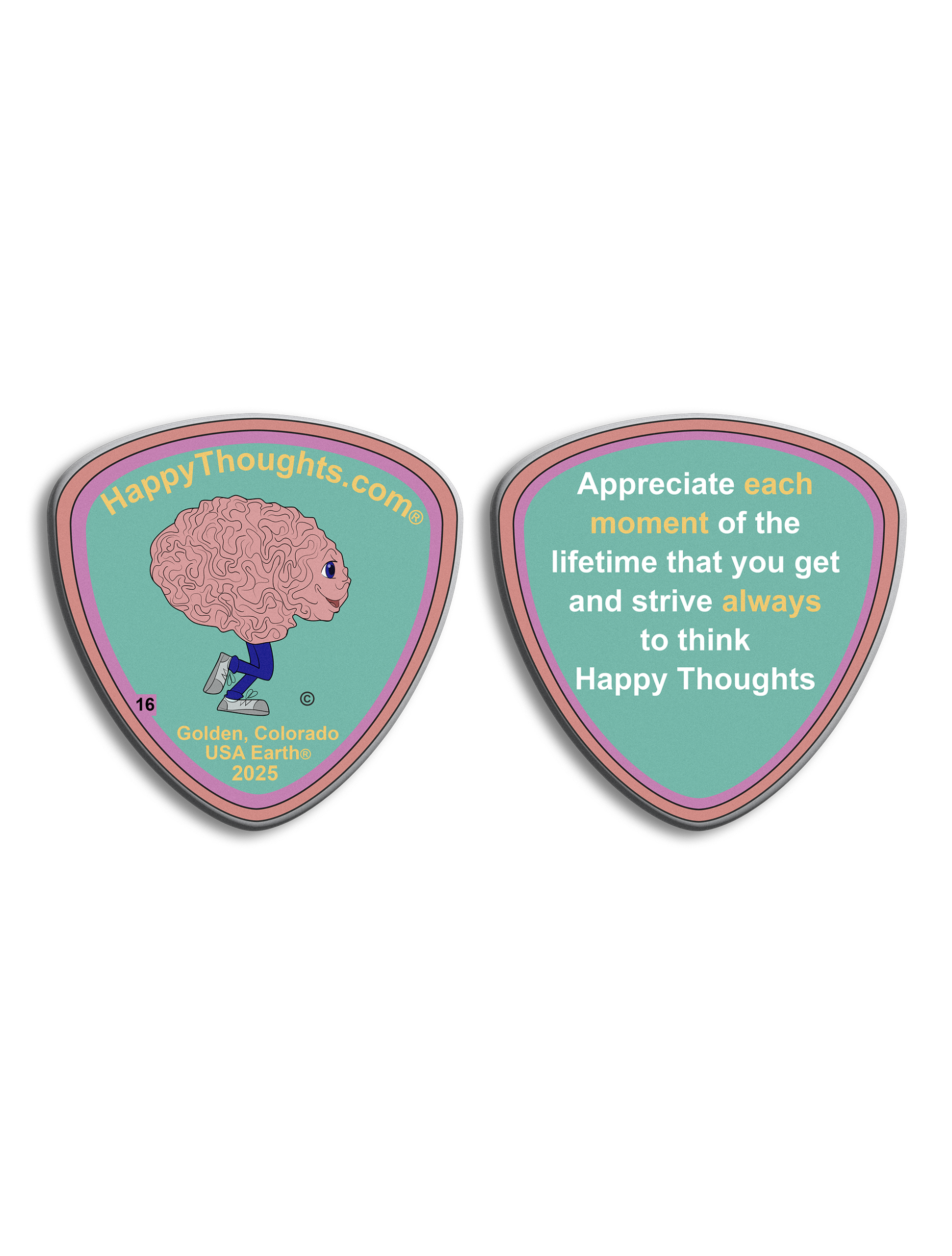 Happy Thoughts Coin 16 Front and Back Image