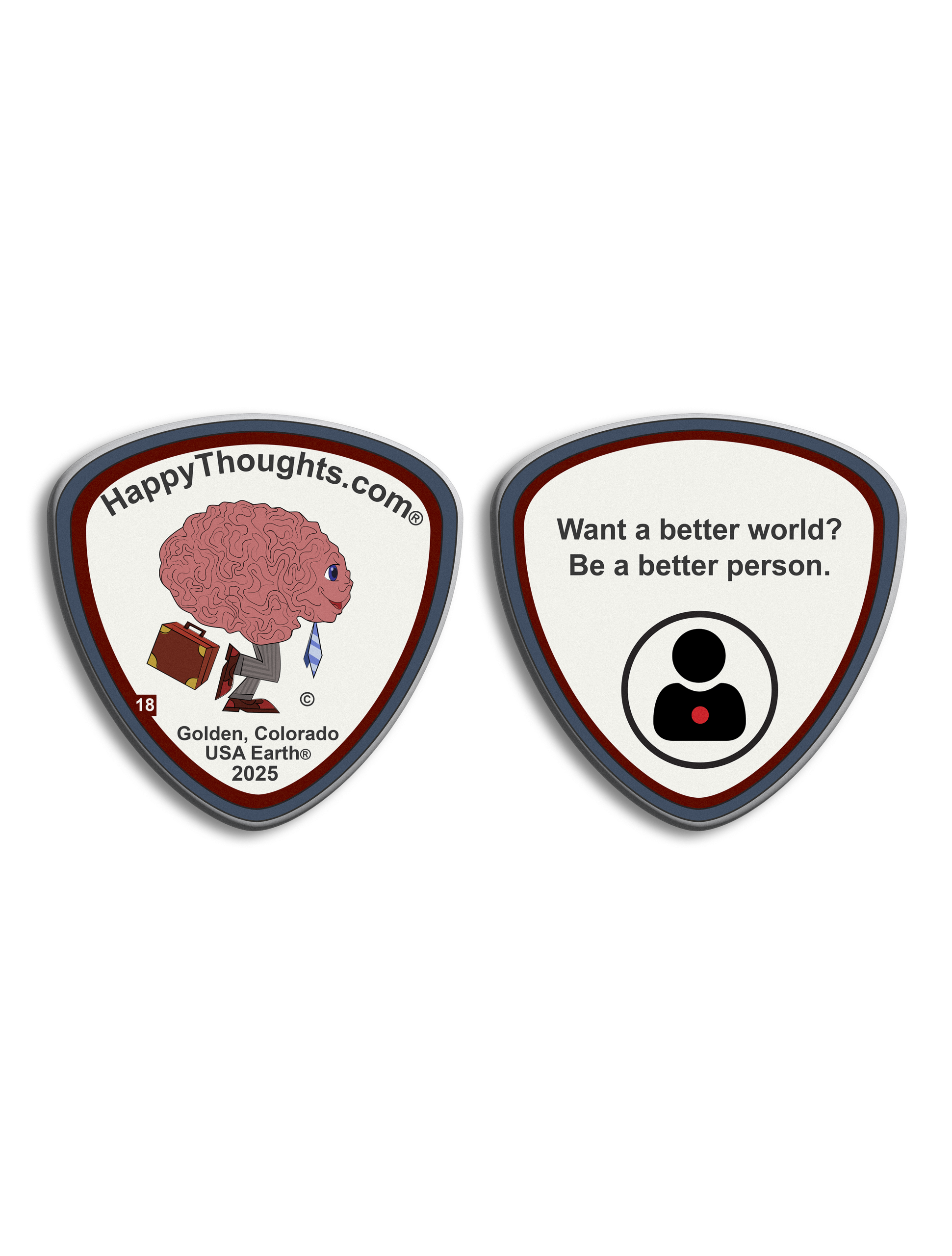 Happy Thoughts Coin 18 Front and Back Image