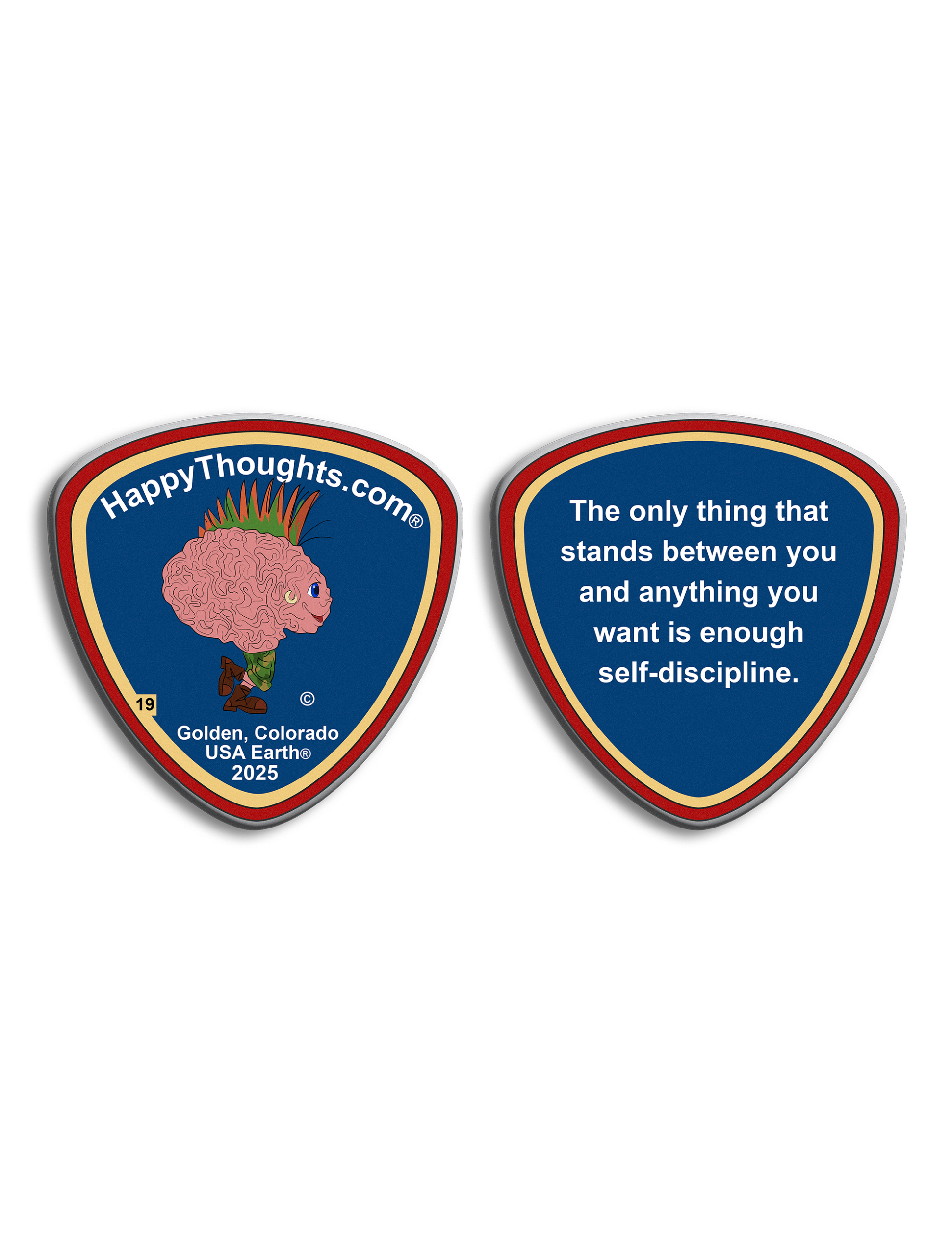 Happy Thoughts Coin 19 Front and Back Image