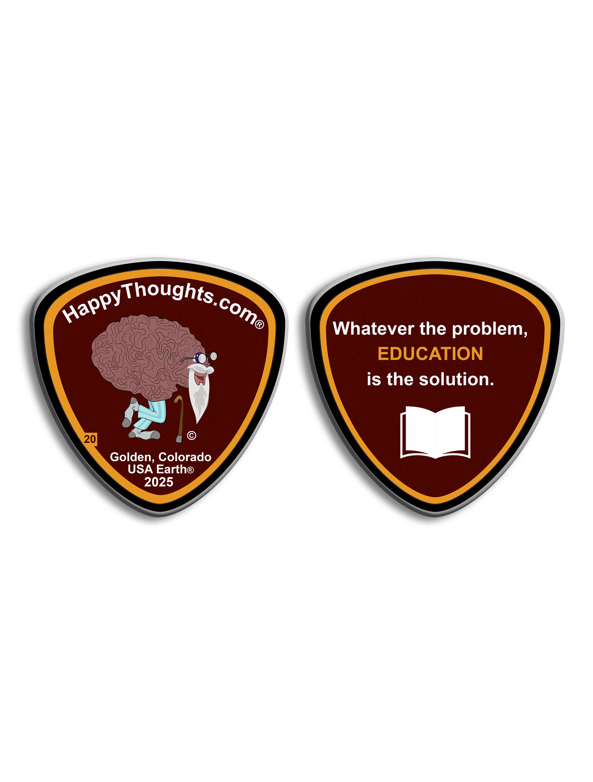 Happy Thoughts Coin 20 Front and Back Image