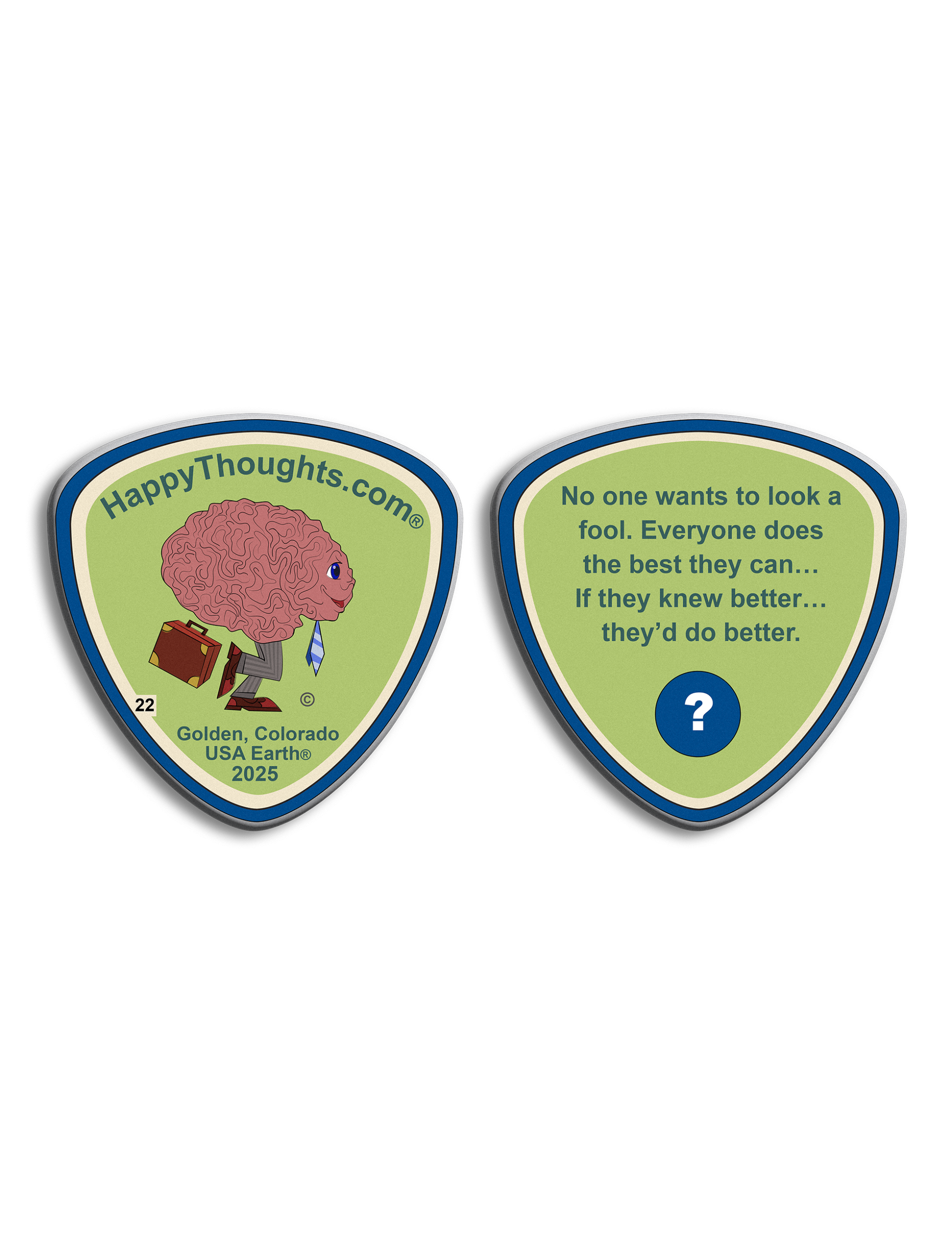 Happy Thoughts Coin 22 Front and Back Image